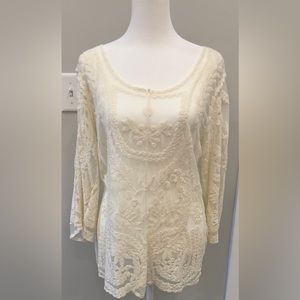 Saint tropez west, women’s lace top, size large